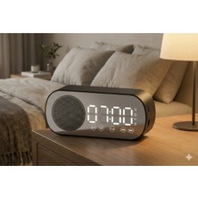 Linber Aynalı LED Ekran Bluetooth Hoparlör Alarm Saat Fm Radyo ve Tf Kart Destekli