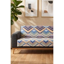 Gece Modası Yumuşak Tuşeli Dijital Koltuk Örtüsü Çok Amaçlı Koltuk Şalı Çekyat Örtüsü Kaymaz Süngerli 165 x 215