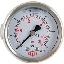 Maison Luré Ölçüm Cihazı 0-25 Bar Ø63 mm Kuru Manometre Pano Tip