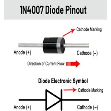 Maison Luré Ölçüm Cihazı Diyot 1N4007 1 Amper 1000 Volt 10 Adet