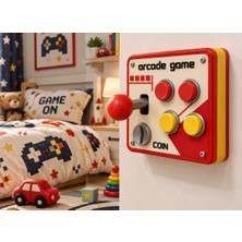 Seyuse Arcade Atari Oyun Kumandası Görünümlü Duvar Anahtarı - Anahtar Çerçevesi Kapağı - Mini Joystick Dekoratif Anahtar Çerçeve Kapak
