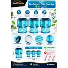 RotRever Dyson GEN5DETECT Absolute / GEN5OUTSIZE Dik Süpürge Hepa Filtre Yedek Parça Seti 3 Adet