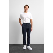 Lacivert Diagonel Jogger Örme Pantolon