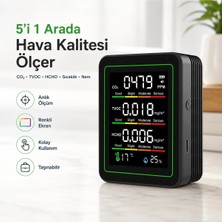 Maison Luré Ölçüm Cihazı Dijital Hava Kalitesi , Çok Fonksiyonlu, Type-C Bağlantılı