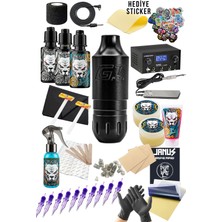 Valor Ava Gt-Pen Luxury Black Dövme Makinesi Seti – Yeni Başlayanlar Için Profesyonel Tattoo Seti