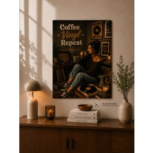 PRYDESIGN Plak Hikayeleri Kolleksiyonu Kahve ve Plak Metal Tablo