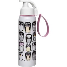 Maison Luré Ölçüm Cihazı Penguen Desenli 500 ml Paslanmaz Çelik Matara
