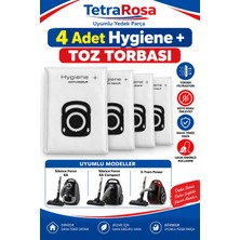 Tetra Rosa Silence Force 4A/X-TREM Power Uyumlu 4 Adet  Hygiene + Toz Torbası