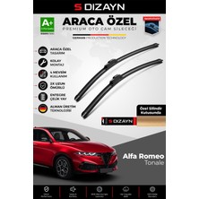 S-Dizayn Alfa Romeo Tonale Ön Cam Silecek Seti 2022 Üzeri Premium Araca Özel 65-50 cm  A+ Kalite