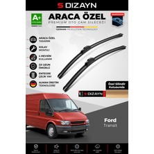 S-Dizayn Ford Transit Ön Cam Silecek Seti 2002-2009 Premium Araca Özel 70-60 cm  A+ Kalite