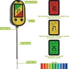 Maison Luré Ölçüm Cihazı 5 In 1 Toprak Ph Metre Nem Işık Sıcaklık Ölçer 39CM