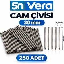 5N Vera 5X22 mm Cam Çivisi 250 Adet – Başsız Çelik Cam Çıtası Çivisi