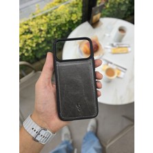Iphone 17 Pro Max Model Uyumlu Siyah Gutty Hakiki Deri Isme Özel Kişiselleştirme Seçeneği Ile Kadın Erkek Kullanım Premium Tam Uyumlu Silikon Kılıf Kargo Visso Leather Geçek Orjinal Dana Derisi