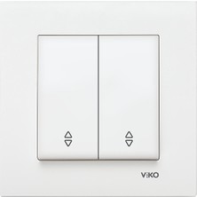 Viko Beyaz İkili Komütatör Vavien Çerçeveli Modern Tasarım ve Yüksek Dayanıklılık
