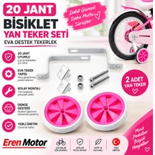 Umt Angels 20 Inç Pembe Yan - Denge Teker -  Sessiz Bisiklet Destek Tekerlek