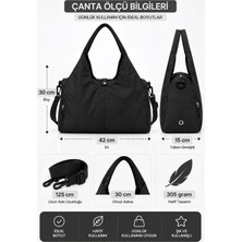 Viatox VX-026 Kadın Ayakkabı Bölmeli Spor ve Seyahat Çantası Omuz Çantası Siyah