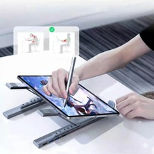 Linber 8’i 1 Arada Type-C Hub’lı Katlanabilir Laptop Standı 4K HDMI 5gbps 60CM (Kılıf Hediyeli)