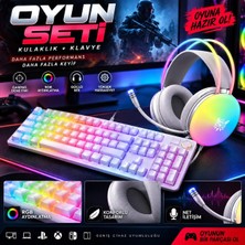 Jolita Lenovo V15 G4 15.6'' Uyumlu Rgb Işıklı Gaming Oyuncu Seti – 98 Tuş Klavye + Mikrofonlu Kulaklık Ikili Set