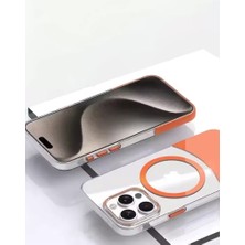 Bezos Joko Apple iPhone 15 Pro Uyumlu Pc Suit Magsafe Kapak - Turuncu