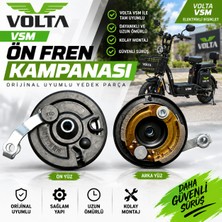 Imza Motor Volta Vsm Elektrikli Bisiklet Ön Fren Kampana Kapağı ve Balata Takımı (80 Mm)