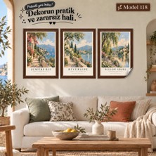 Akıllı Kağıt Statik Tutunma Özellikli Tablo - Poster Manzara (Model- 118)