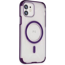 Bezos Joko Apple iPhone 12 Uyumlu Hilton Magsafe Kapak - Derin Mor
