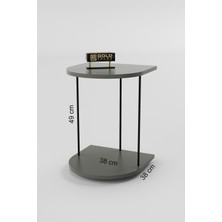 Bezos Hnd Tekerlekli Oval Sehpa Krem Bej
