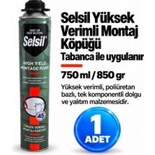 Selsil Arge Toptan Yüksek Verimli Montaj Dolgu Köpüğü Tabancalı 750ML/850GR 1 Adet