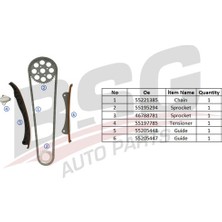Bsg Eksantrık Zıncır Setı Zıncır-2 Kızak-Eksantrık Dıslı-Krank Dıslı-Zıncır Gergısı - Egea/doblo Iıı IV/FIORINO/PANDA/500 12-