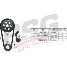 Bsg Eksantrık Zıncır Setı (Zıncır-Zıncır Gergısı ve Dıslı) - R9 R12 73-