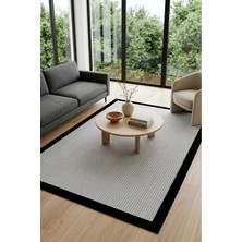 Decomia Home Dijital Kaymaz Yıkanabilir Gri Jüt Desenli Salon Halısı Mutfak Halısı Koridor Halısı