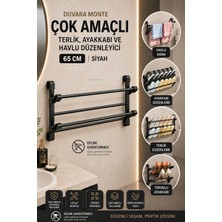 Maison Luré Banyo Askısı Paslanmaz 65 cm Terliklik Ayakkabılık Havluluk Organizer