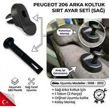 AR Otomarket Peugeot 206 Arka Koltuk Sırt Ayar Seti Sağ 8957GG