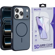 Vendas iPhone 18 Pro Max Kılıf M-safe Şarj Özellikli Zore Tea Kapak + Bilvis Cam Ekran Koruyucu