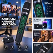 Jolita iPhone 14 Pro Max Uyumlu Profesyonel Kablosuz Karaoke ve Canlı Yayın Mikrofonu – Ses Efektli, Tak & Çalıştır