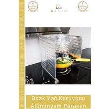 Denguva Özel Üretim Katlanabilir Isıya Dayanıklı Paslanmaz Kızartma Pişirme Yağ Koruyucu Alüminyum Paravan