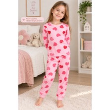 Beniizle Kız Çocuk Kalp Desenli Pijama Takımı