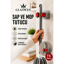 Maison Luré Banyo Askısı Paspas Süpürge Fırça ve Mop Askısı Sap Tutucu Askılık