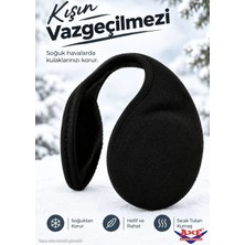Axe Sportswear Unisex Siyah Kışlık Ense Tipi Soğuktan Koruyucu Polar Kışlık Kulaklık
