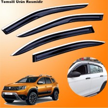 Caraks Dacia Duster Krom Cam Rüzgarlığı Abs Nikelaj Kromlu Mügen Cam Rüzgarlığı 2018-2025 Arası 4 Parça