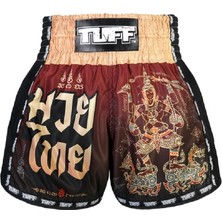 Tuff Muay Thai Shorts Boxing Trunks Retro Style (TUF-MSC101-RED)