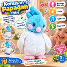 Trust Store Konuşanı Tekrarlayan Papağan Peluş 25 cm  Yürüyen Ses Kayıtlı Müzikli Dans Eden Oyuncak