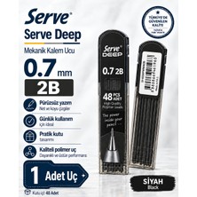 Serve Deep Mekanik Versatil Kalem Ucu 1 Adet Kutu (48 Uç Içerir) 0.3 / 0.5 / 0.7 / 0.9 mm 2b ve Renk Seçenekli