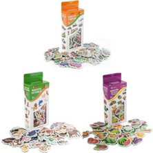 DIYTOY 3'lü Manyetik Oyun Seti Hayvanlar Meyveler Taşıtlar Eğitici İçerik 0 - 8 Yaş Arası Çocuklar İçin