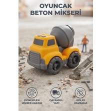 Farbu Oyuncak Eğitici ve Güvenli Oyuncak Beton Mikseri Gerçekçi Tasarımlı Dönebilen Kazanlı 15 cm Oyuncak Mikser