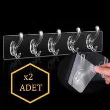 Maison Luré Askılık 2 Adet Kendinden Yapışkanlı Şeffaf 5li