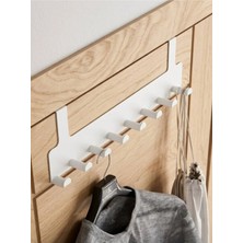 Maison Luré Askılık Kapı Arkası Havlu Organizer Mutfak Banyo Beyaz