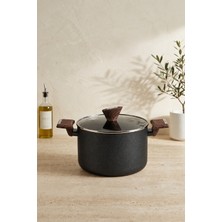 Gigilli Titanyum Makarna Tenceresi 22 cm Siyah