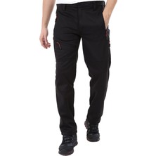 Ghassy Co. Erkek Tactical Outdoor Su Geçirmez Siyah Softshell Pantolon Likra Kumaş ile Slim Fit