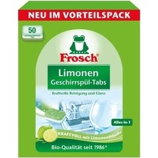 Frosch Limonlu Bulaşık Yıkama Tableti 50'li Doğal Temizlik ve Ferah Koku